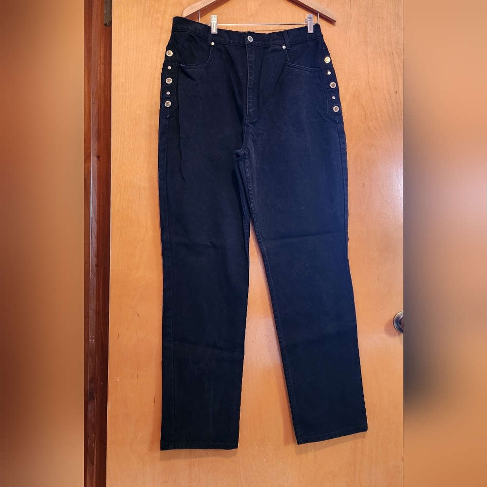 Vintage Lawman Western Black Studded Denim Jeans